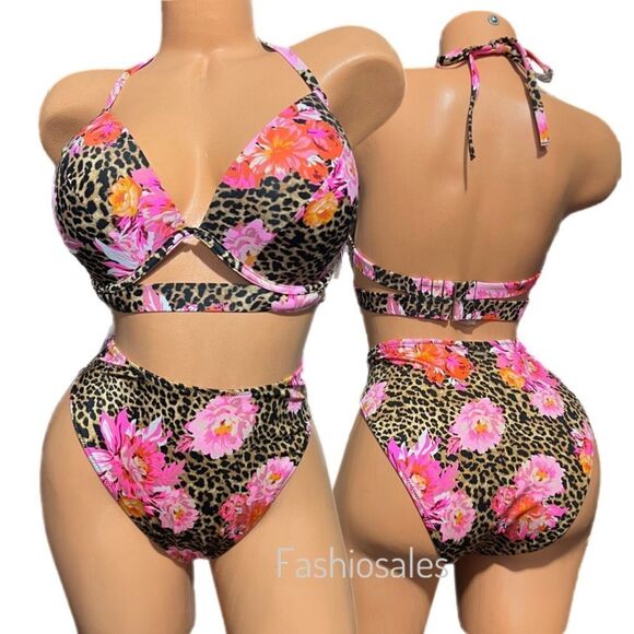 Victorias Secret Swim Push Up Padded Underwire Bikini top & Bottom Set - Picture 1 of 6